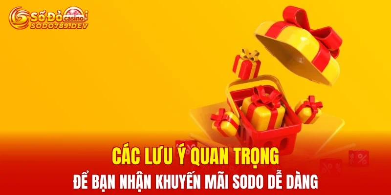Các lưu ý quan trọng để bạn nhận khuyến mãi SODO dễ dàng