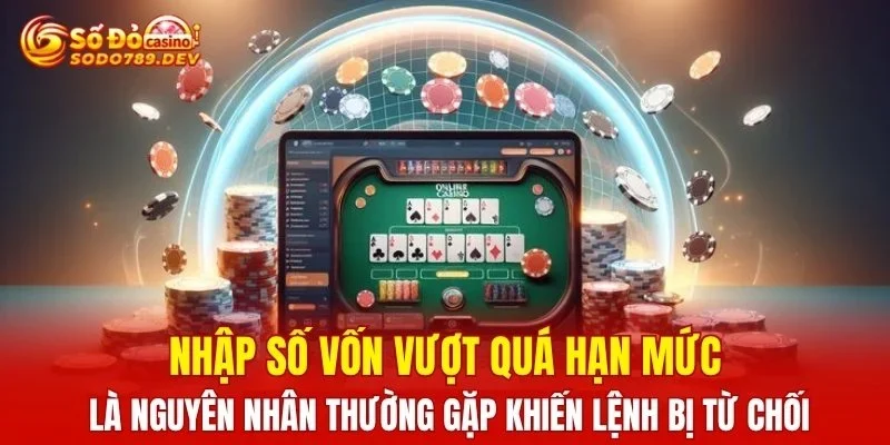 Nhập số vốn vượt quá hạn mức cho phép