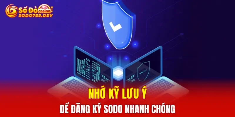 Nhớ kỹ lưu ý để đăng ký SODO nhanh chóng